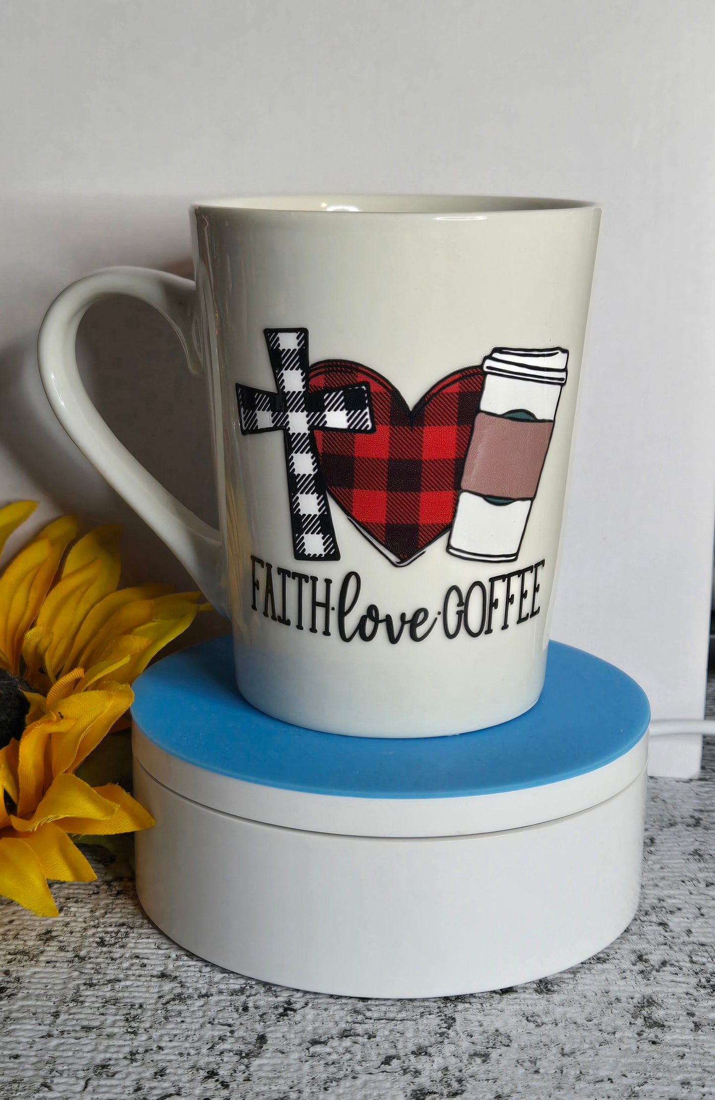 Faith love coffee coffee cup