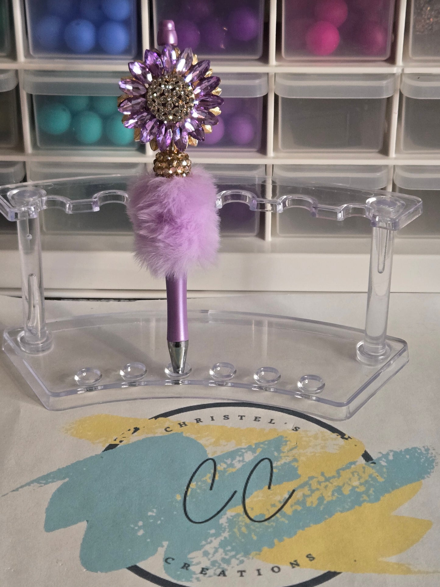 Fancy Flower Bling Pen