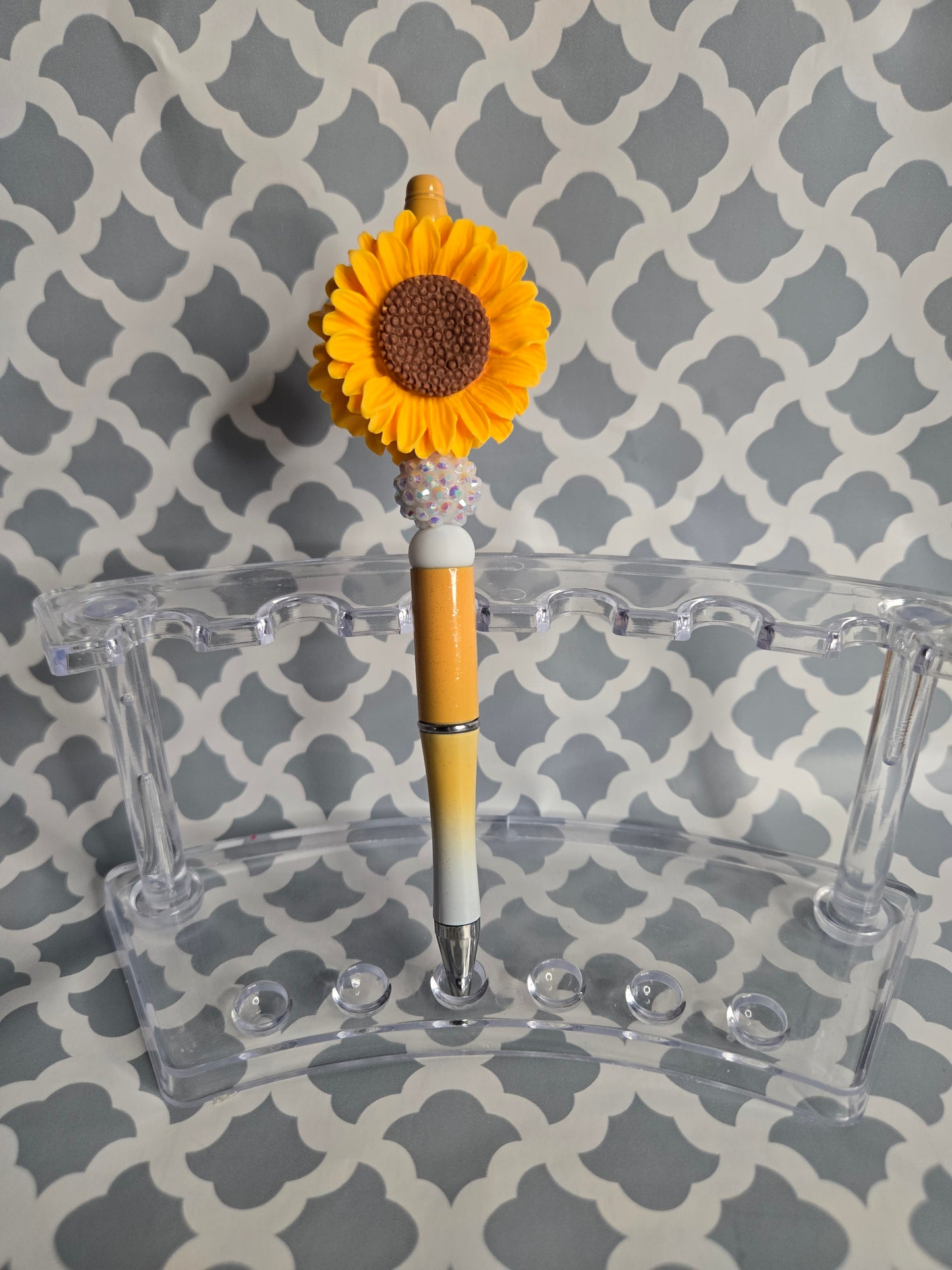 Sunflower power beaded pen