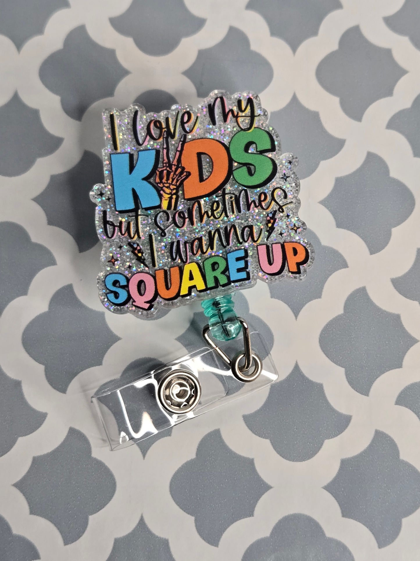 Love my Kids badge reel