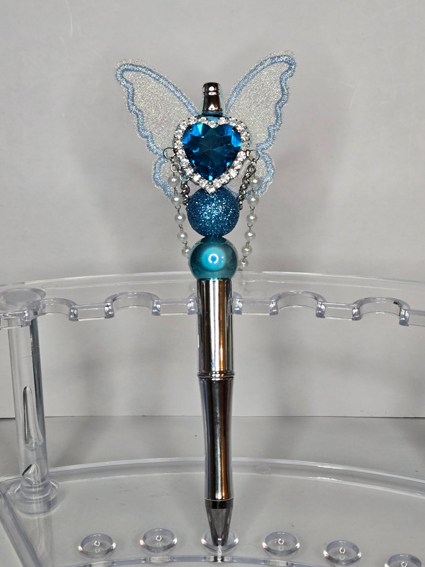 Fancy Heart Butterfly Winged Pen